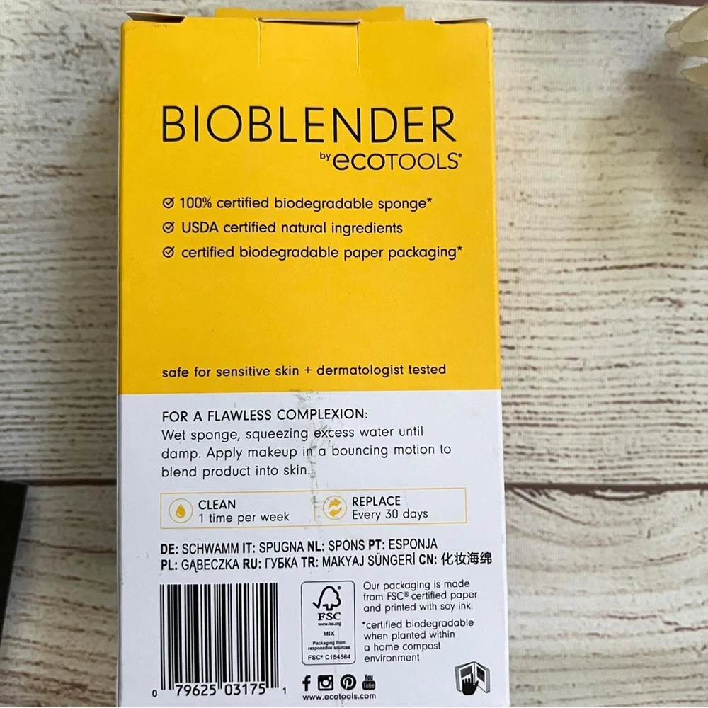 Bioblender by Ecotools 100% Biodegradable Makeup Sponge